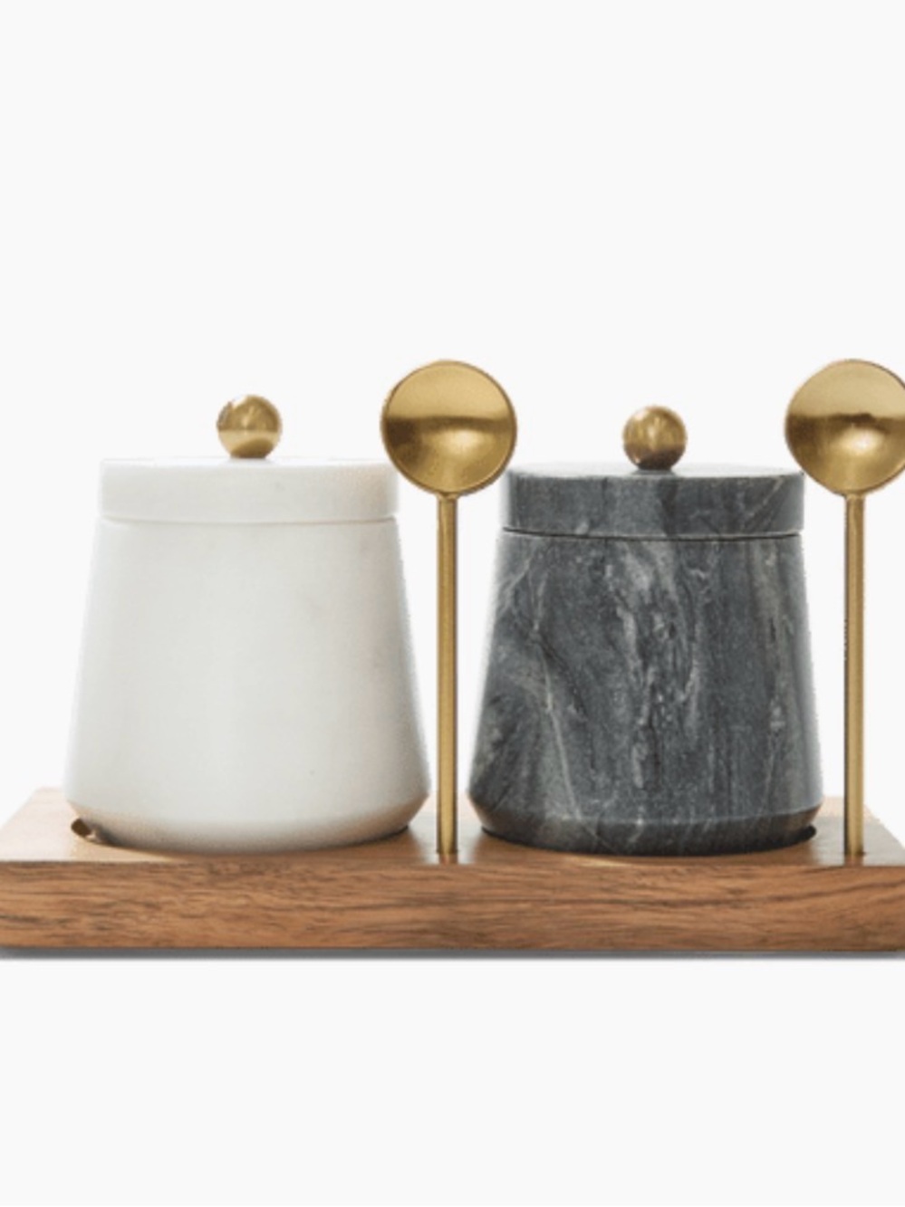 CRAVINGS BY CHRISSY TEIGEN | Marble Condiment Set | NIB | White & Smoke Grey - Picture 2 of 8
